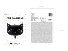Foliowy balon KOTEK czarny 48x36cm