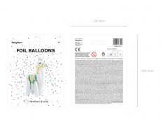 Foliowy balon LAMA bia�y 39x61cm