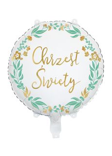 Foliowy balon na CHRZCINY 45 cm