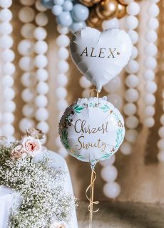 Foliowy balon na CHRZCINY 45 cm