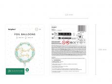 Foliowy balon na CHRZCINY 45 cm