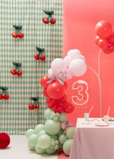 Foliowy balon na powietrze WISIENKI balony do girland 28x31 cm dekoracja na urodziny balon foliowy
