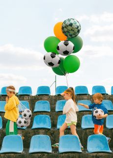 Foliowy balon PI�KA NO�NA 35cm dekoracja na urodziny balon foliowy balon pi�karski dekoracja urodzinowa