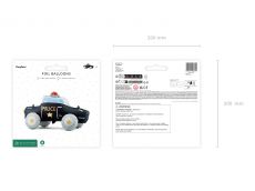 Foliowy balon POLICJA w�z policyjny balon foliowy policja balon