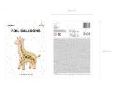 Foliowy balon �YRAFA dekoracja Safari