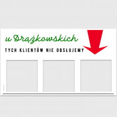 Foto ramka personalizowana KLIENCI impreza w stylu PRL dekoracja na urodziny gad�et prl dekoracja prl