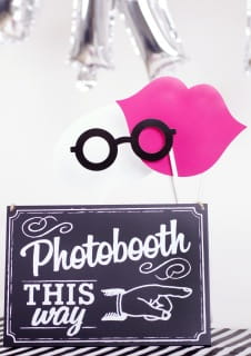 Gadety do fotobudki URODZINY GLITTER