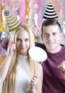 Gadety do fotobudki URODZINY GLITTER