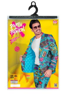 Kolorowy garnitur  lata 80 I LOVE 80s - M
