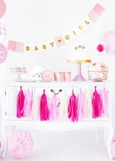 Girlanda BABY GIRL dekoracja baby shower 1,75 m