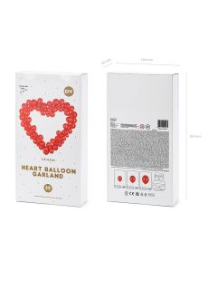 Girlanda balonowa ze stela�em SERCE czerwone