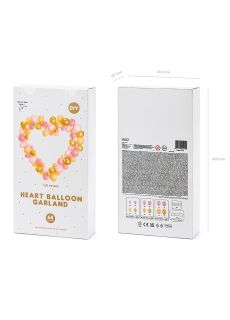 Girlanda balonowa ze stela�em SERCE r�owe