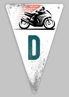 Girlanda personalizowana na URODZINY MOTOCYKLISTY 4-8 znak�w