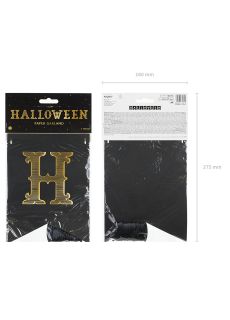 Girlanda HALLOWEEN czarna (175cm) czarna girlanda na Halloween Halloween girlanda