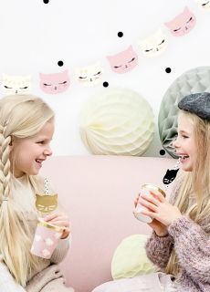 Girlanda KOTEK mix kolor�w 1.4m dekoracje urodzinowe kotki koty dekoracja ozdoby koty kocie ozdoby