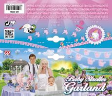 Girlanda na baby shower W�ZEK r�owa 2,75m