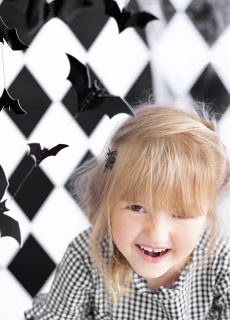Girlanda na Halloween NIETOPERZE czarna 1,5m girlanda Halloween girlanda nietoperze