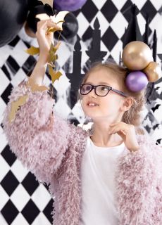 Girlanda na Halloween NIETOPERZE zota 1,5m