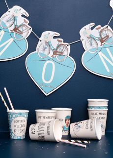 Girlanda na URODZINY ROWERZYSTKI personalizowana 17-24 znaki