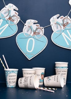 Girlanda na URODZINY ROWERZYSTKI personalizowana 4-8 znak�w