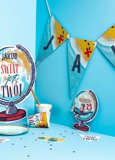 Girlanda personalizowana URODZINY PODRӯNIKA 9-16 znak�w