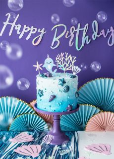 Girlanda urodzinowa HAPPY BIRTHDAY opalizuj�ca