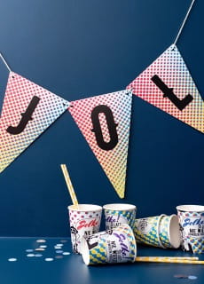 Girlanda urodzinowa FLAGI dekoracja personalizowana