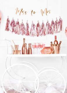 Girlanda wiecz�r panie�ski MISS to MRS napis rose gold