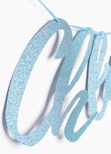Girlanda na Baby Shower CHOPIEC niebieska