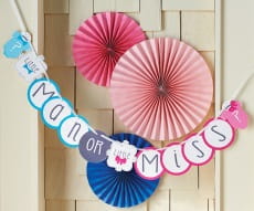 Girlanda na baby shower gender reveal CH�OPIEC CZY DZIEWCZYNKA