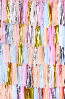 Girlanda frdzle DIY rowo-niebieska