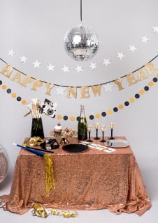 Girlanda HAPPY NEW YEAR dekoracja sylwestrowa sali