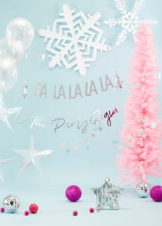 Girlanda LET THE PARTY BE GIN holograficzna (1.5m)
