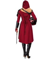 Suknia z kapturem GOTYK czerwona - XL str�j na halloween str�j damski str�j karnawa�owy damski suknia gotycka
