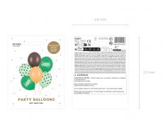 Gumowe BALONY Z DINOZAURAMI 30 cm (6szt.)