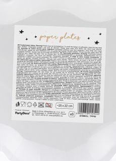 Jednorazowe talerzyki na Halloween DYNIA r�owe (6szt.) talerzyki Halloween talerzyki papierowe Halloween