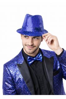 Kapelusz cekinowy granatowy kapelusz z cekinami cekinowy kapelusz sylwestrowy