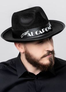 Kapelusz gangsterski AL CAPONE czarny