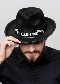 Kapelusz gangsterski AL CAPONE czarny