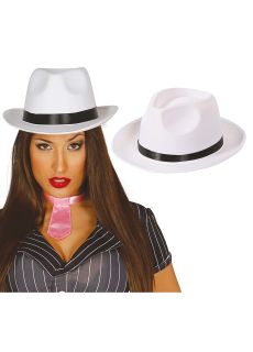 Kapelusz GANGSTERSKI bia�y