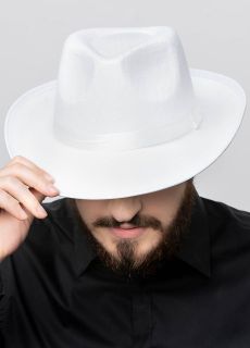 Kapelusz gangsterski MAFIA kapelusz bia�y m�ski kapelusz bia�y kapelusz m�ski kapelusze gangsterskie