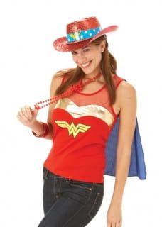 Kapelusz brokatowy WONDERWOMAN