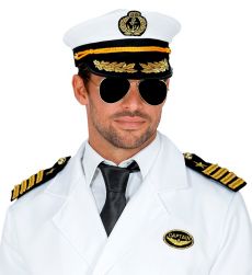 Zestaw KAPITAN czapka, pagony, okulary