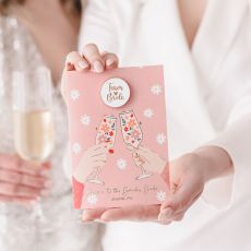 Kartka na panie�ski z przypink� TEAM BRIDE