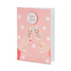 Kartka na panie�ski z przypink� TEAM BRIDE