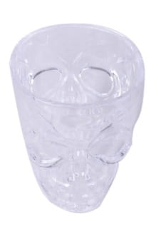 Kieliszki na Halloween CZASZKA transparentne (4szt.)