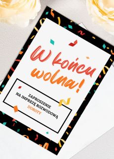 IMPREZA ROZWODOWA zaproszenia personalizowane