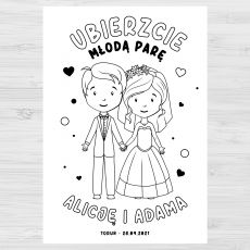 Dua kolorowanka dla dzieci na wesele MODA PARA