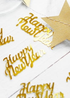 Konfetti HAPPY NEW YEAR sylwestrowe dekoracje na st