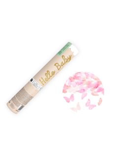 Konfetti na GENDER REVEAL r�owe motylki 20 cm